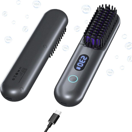StraightVue™ - Cordless Hair Straightener Brush