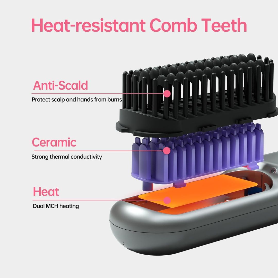 StraightVue™ - Cordless Hair Straightener Brush