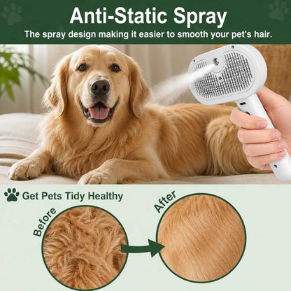 MistGroom™ Steam Brush | Your Dog Will Actually Ask to Be Brushed.