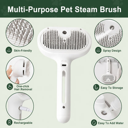 MistGroom™ Steam Brush | Your Dog Will Actually Ask to Be Brushed.