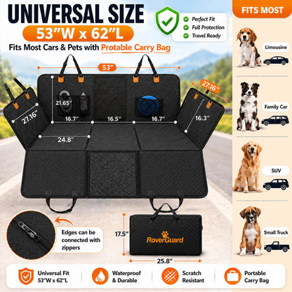 RoverGuard™ Hard Bottom Dog Car Seat Cover