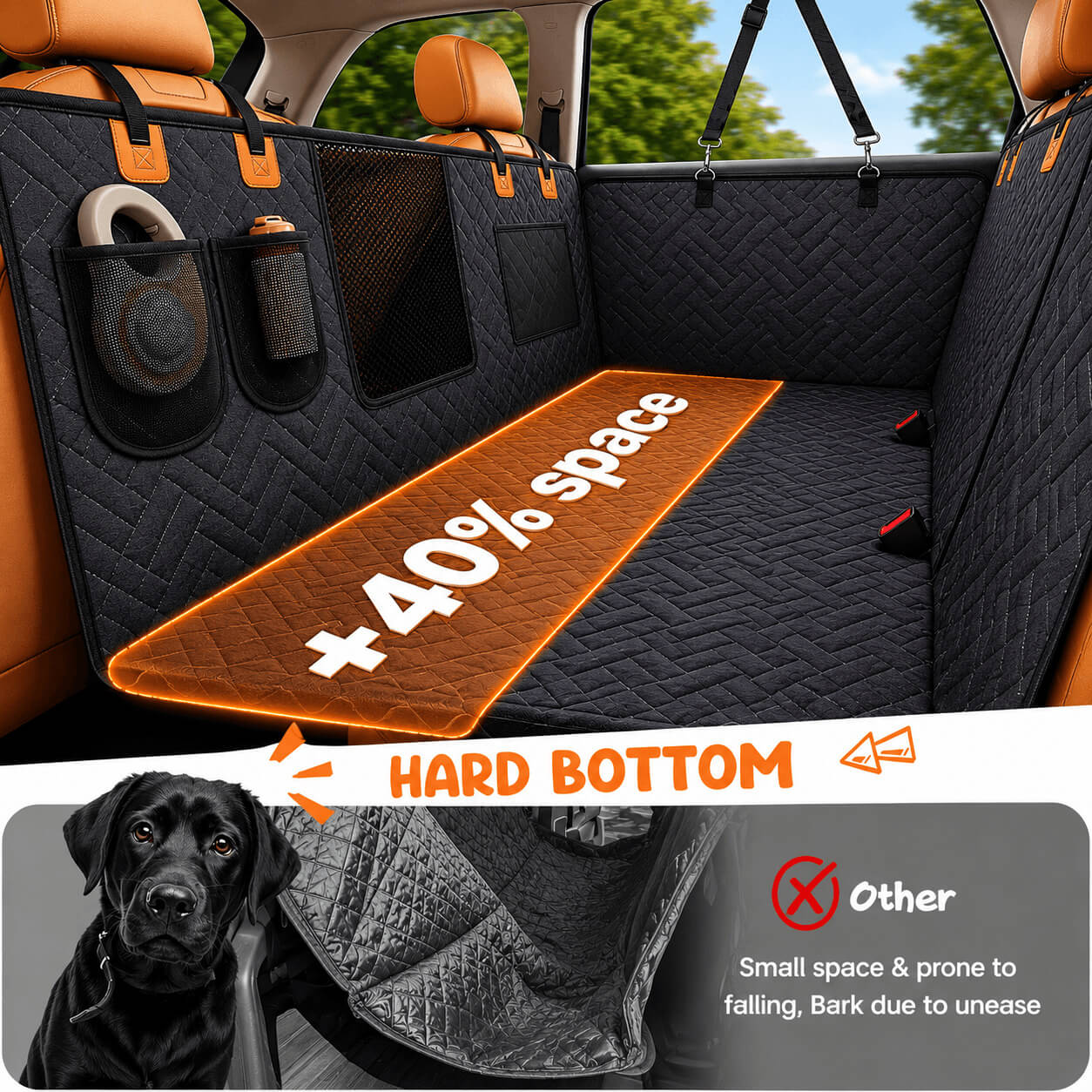 RoverGuard™ Hard Bottom Dog Car Seat Cover