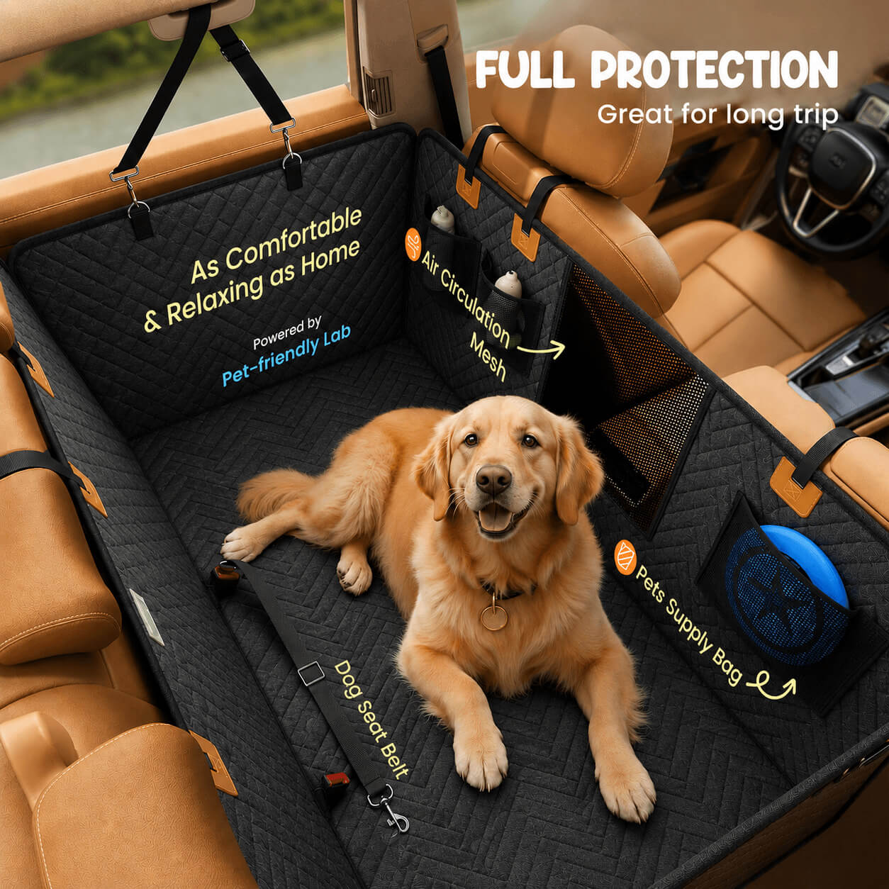 RoverGuard™ Hard Bottom Dog Car Seat Cover