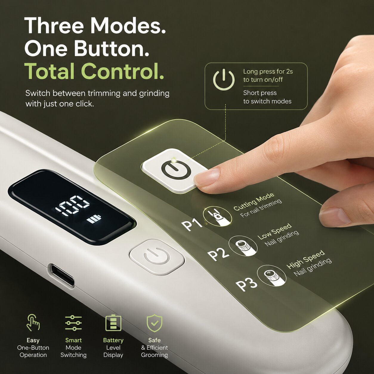 PerfectPaws™  2-in-1 Nail Clipper & Grinder
