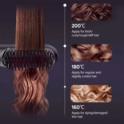 StraightVue™ - Cordless Hair Straightener Brush