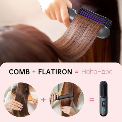 StraightVue™ - Cordless Hair Straightener Brush