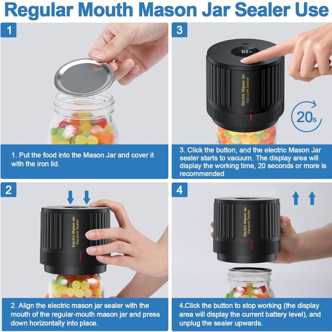 Mason Jar Vacuum Sealer Regular Use